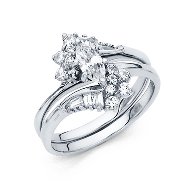 Contour Marquise-Cut & Baguette Side CZ Engagement